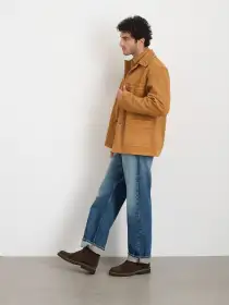 Owen Barry x Alex Mill Work Jacket in Suede(Tan,XS/SM)