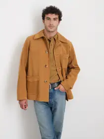 Owen Barry x Alex Mill Work Jacket in Suede(Tan,XS/SM)