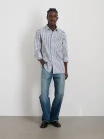 Easy Shirt In Navy Multi Stripe(Off White,XS)