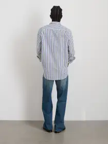 Easy Shirt In Navy Multi Stripe(Off White,XS)