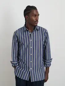 Easy Shirt In Navy Multi Stripe(Dark Navy,XS)