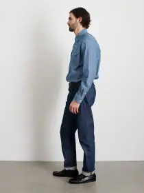 Fred Shirt In Chambray(Medium Wash,XS)