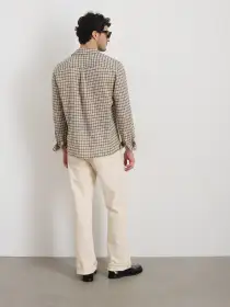 Mason Shirt In Cotton Linen(Flax/Black,XS)