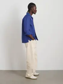 Mason Shirt In Japanese Crinkle Cotton(Blue,XS)