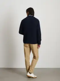 Mitchell Cardigan In Linen Cotton(Dark Navy,XS)