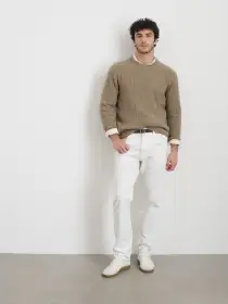 Jordan Cashmere Sweater in  Marled Cashmere(Marled Desert,XXS)