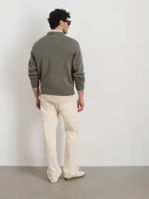 Gabriel Crewneck Sweater in Cotton Linen(Heather Olive,XXS)