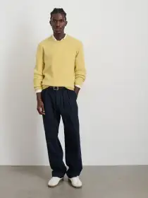 Jordan Sweater in Lightweight Cashmere(Heather Field,XXS)