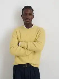 Jordan Sweater in Lightweight Cashmere(Heather Field,XXS)