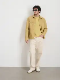 Garment Dyed Work Jacket in Recycled Denim(Beeswax,XS)