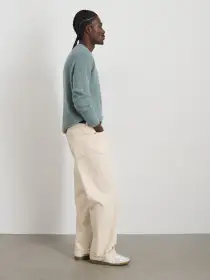 Jordan Sweater in Lightweight Cashmere(Heather Lagoon,XXS)