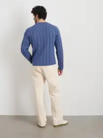 James Rollneck In Cotton Linen(Worn Denim,XXS)