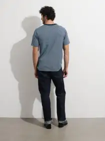 OMNIGOD x Alex Mill Fine Stripe Tee(Light Indigo,SM)