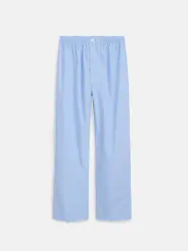 Schostal x Alex Mill Solid Long Sleeve Pajama Set(Sky Blue,40)