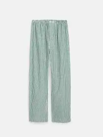 Schostal x Alex Mill Striped Long Sleeve Pajama Set(Green Stripe,40)