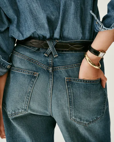 Alek Relaxed Wide Leg Jean(Paris Medium Wash,24)