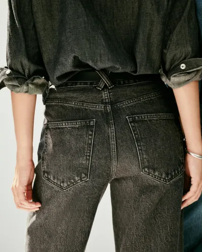 Alek Relaxed Wide Leg Jean(Seattle Black Wash,24)