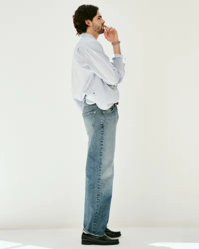 AM Relaxed Straight 5 Pocket Jean(Antique Indigo,28)