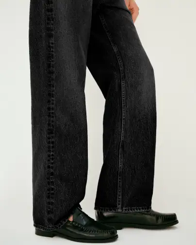 AM Relaxed Straight 5 Pocket Jean(Vintage Black Wash,28)