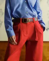 Maximum Henry Wide Oval Belt(Oxblood,28)