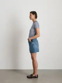 Andie Mini Skirt in Denim(Copenhagen Medium Wash,24)