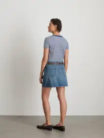 Andie Mini Skirt in Denim(Copenhagen Medium Wash,24)