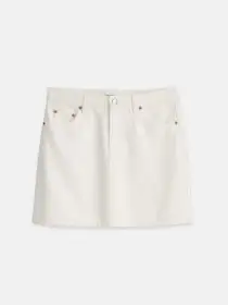 Andie Mini Skirt in White Denim