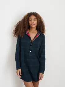 P'Jimmies Night Shirt in Flannel(Blackwatch Plaid,XXS)