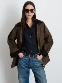 Chiltern Street Jacket In Waxed Cotton(Brown,XXS)