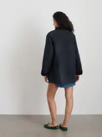 Chiltern Street Jacket In Waxed Cotton(Navy,XXS)