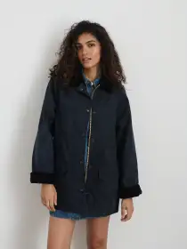 Chiltern Street Jacket In Waxed Cotton(Navy,XXS)