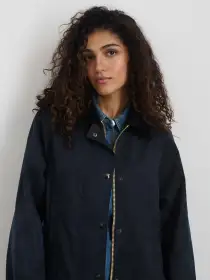 Chiltern Street Jacket In Waxed Cotton(Navy,XXS)