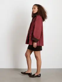Chiltern Street Jacket In Waxed Cotton(Brick Red,XXS)