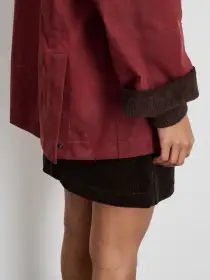 Chiltern Street Jacket In Waxed Cotton(Brick Red,XXS)