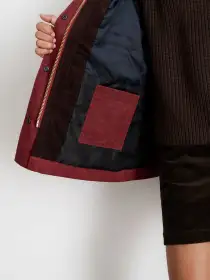Chiltern Street Jacket In Waxed Cotton(Brick Red,XXS)