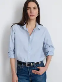 Val Shirt in Poplin(Calm Blue,XXS)