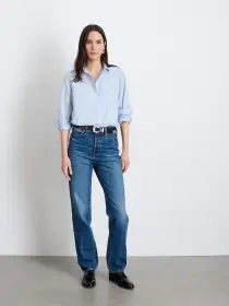 Val Shirt in Poplin(Calm Blue,XXS)