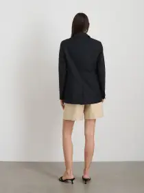 Soho Blazer In Cotton Linen(Black,XS)