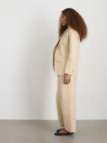 Soho Blazer In Cotton Linen(Tan,XS)