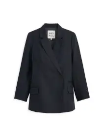 Soho Waisted Blazer In Linen Cotton