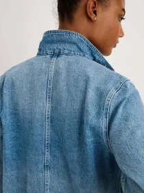 Britt Work Jacket in Denim(Vintage Wash,XXS)