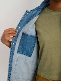 Britt Work Jacket in Denim(Vintage Wash,XXS)