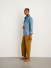 Britt Work Jacket in Denim(Vintage Wash,XXS)