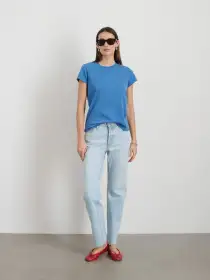 Prospect Tee in Cotton Jersey(Washed Cobalt,XS)