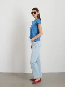 Prospect Tee in Cotton Jersey(Washed Cobalt,XS)