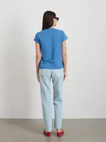 Prospect Tee in Cotton Jersey(Washed Cobalt,XS)