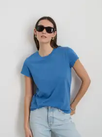 Prospect Tee in Cotton Jersey(Washed Cobalt,XS)