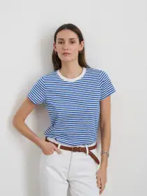 Prospect Tee in Stripe(Blue/White,XS)
