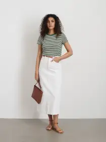 Prospect Tee in Stripe(Green/White,XS)