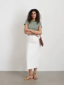 Prospect Tee in Stripe(Green/White,XS)